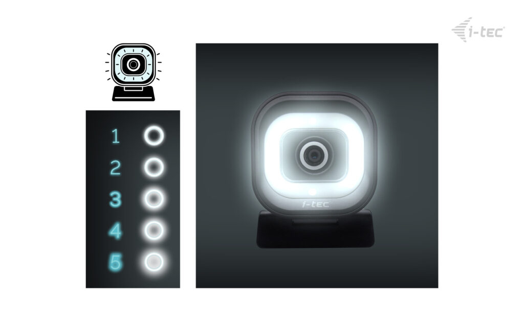 i-tec SOLOMON 700 STREAM 4K Webcam with Ring Light i-tec SOLOMON 700 STREAM 4K Webcam with Ring Light