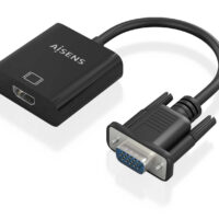 CABLE CONVERSOR SVGA+AUDIO A HDMI  SVGA/M+JACK 3.5/H+USB MicroB/H-HDMI A/H  NEGRO  20CM
