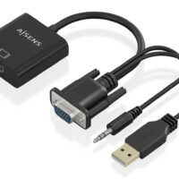 CABLE CONVERSOR SVGA+AUDIO A HDMI  SVGA/M+JACK 3.5/M+USB-A/M-HDMI A/H  NEGRO  20CM