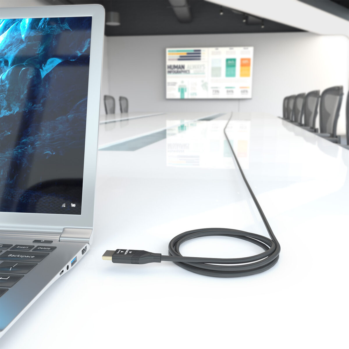 CABLE HDMI V2.0 AOC PREMIUM ALTA VELOCIDAD / HEC 4K@60HZ 18GBPS A/M-A/M NEGRO 25M CABLE HDMI V2.0 AOC PREMIUM ALTA VELOCIDAD / HEC 4K@60HZ 18GBPS A/M-A/M NEGRO 25M