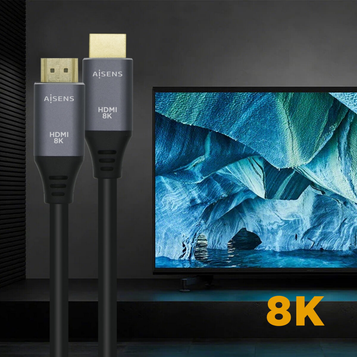 CABLE HDMI V2.1 ULTRA ALTA VELOCIDAD / HEC 8K@60HZ 48GBPS A/M-A/M GRIS/NEGRO 2.0M CABLE HDMI V2.1 ULTRA ALTA VELOCIDAD / HEC 8K@60HZ 48GBPS A/M-A/M GRIS/NEGRO 2.0M