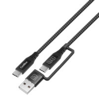 Cable USB-C 60W carga rápida con adaptador USB-A