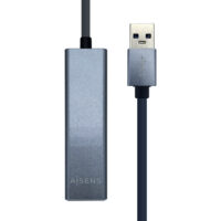 CONVERSOR USB 3.0 A ETHERNET GIGABIT 10/100/1000 MBPS + HUB 3XUSB3.0  GRIS  15CM
