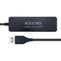 HUB USB 2.0  TIPO A/M-4XTIPO A/H  NEGRO  30CM