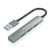 HUB USB 3.0 ALUMINIO  1XUSB3.0 A/H+3XUSB2.0 A/H  GRIS  10CM