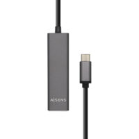HUB USB 3.1 USB-C  USB-C/M-4xTIPO A/H  GRIS  15CM
