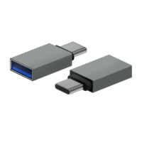MINI ADAPTADOR ALUMINIO USB 3.2 GEN1 3A  TIPO USB-C/M-A/H  GRIS