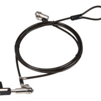 Conceptronic CUSTODIO02BNTM Keyed Dual Head Laptop Lock  Nano Lock Slot  Master Keyed Compatible  1.8m