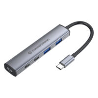 Conceptronic HUBBIES22G 4-Port USB 3.2 Gen 1 Hub  2 x USB-C   2 x USB-A Ports  5Gbps  USB-C PD 100W