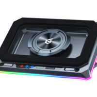 Conceptronic THYIA03B Turbofan Gaming Laptop Cooling Pad with USB Hub  RGB  Sealed Foam  Mobile Holder